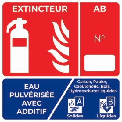 panneau extincteur ab eau