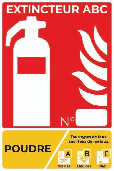 panneau extincteur abc