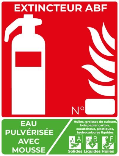 panneau extincteur abfv 10 x 15cm 1