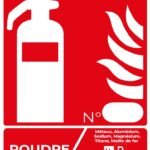panneau extincteur d poudre 135 x 18cm