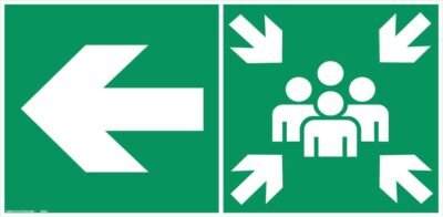 panneau point de rassemblement 30 x 15 cm droite (copie)