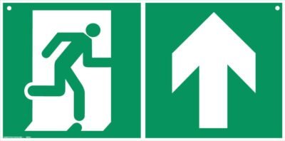 panneaux Évacuation suspendus 50 x 25 cm haut