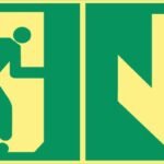 panneaux Évacuation – 30 x 15 cm – photoluminescent bas