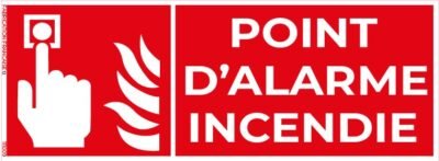 point d’alarme incendie – panneau de signalisation