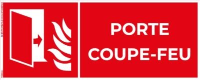 porte coupe feu – panneau de signalisation