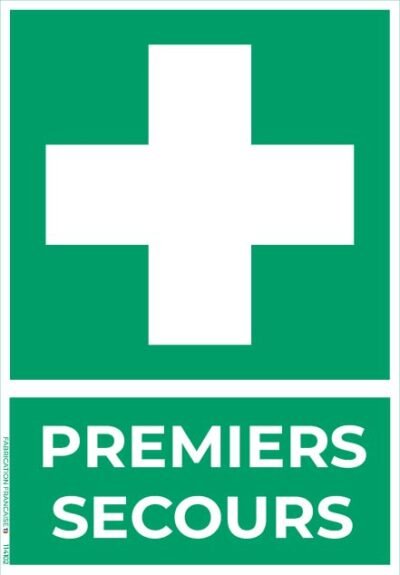 premiers secours – panneau de signalisation