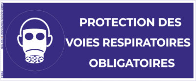 protection des voies respiratoires obligatoire – panneau de signalisation