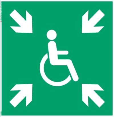 refuge temporaire d’urgence – panneau de signalisationm