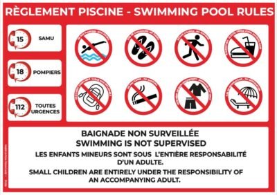 règlement piscine a4