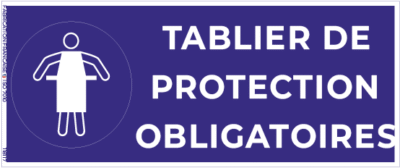 tablier de protection obligatoire – panneau de signalisation