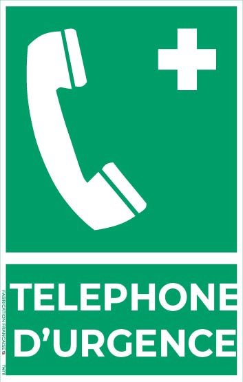 téléphone d’urgence – panneau de signalisation