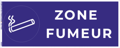 zone fumeur – panneau de signalisation