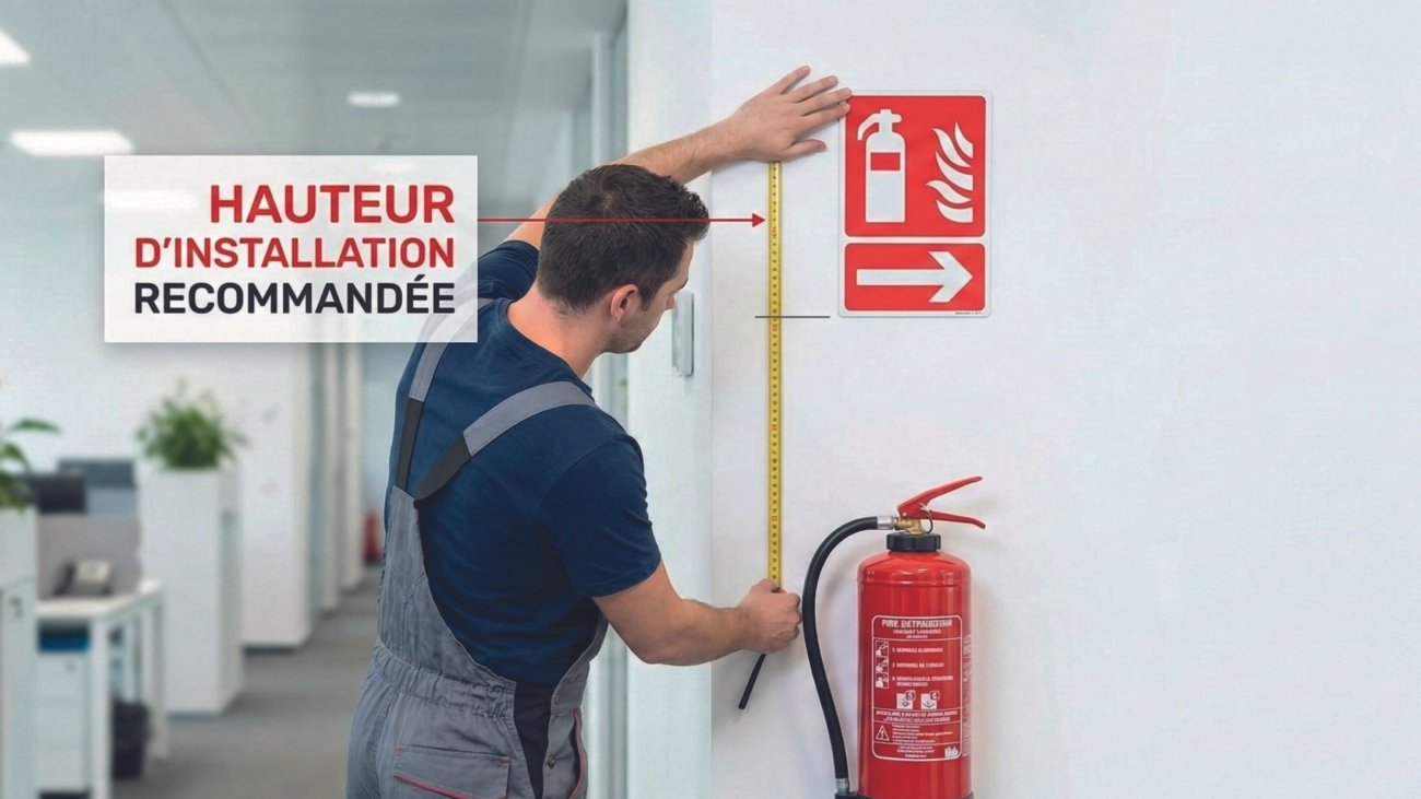 qu'elle hauteur installé le panneau extincteur