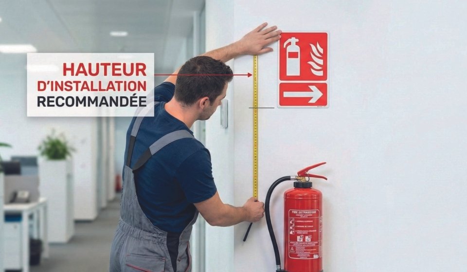 qu'elle hauteur installé le panneau extincteur