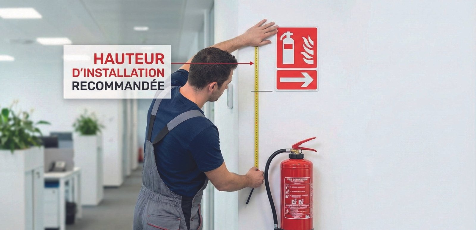 qu'elle hauteur installé le panneau extincteur